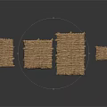 Simple Thatched Roof Huts With Wooden Supports And Open Structure Design