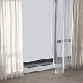 Modern Curtain Window Screen 3d model