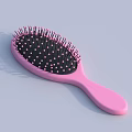 Pink Hair Brush With Black Bristles And Rounded Tips For Gentle Daily Use