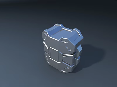 Car Modern Metallic Protective Part With Geometric Design And 3D Structure 3d model