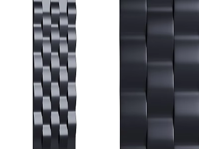 Modern Black Slatted Partition Design For Interior Space Separation And Decor 3d model