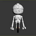 Industrial Robot Single Wheel Robot Double Wheel Robot Assistant Small Robot 3d model