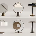 Stylish Modern Table Lamps With Geometric Shapes Metal Frames And Lampshades