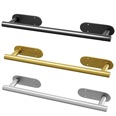Stylish Metal Cabinet Handles In Black Gold And Silver Colors For Modern Home Design 3d model