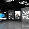 Modern Exhibition Hall With South China Sea Cooperation Theme Display And Digital Screens