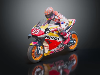 Modern Motorcycle 3d model Modern Motorcycle 3d model
