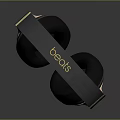 Modern Over Ear Headphones Electronic Device With Gray Gold Design And Comfortable Earpads