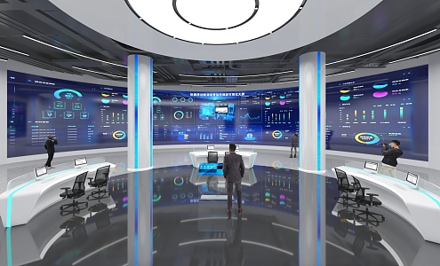 Big Data Center Showroom 3d model