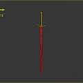 Classic Metal Sword With Long Blade And Decorative Hilt Isolated On Gray Background