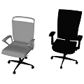 Modern Office Chairs With Black And White Breathable Mesh Back And Rolling Casters Design