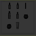 LR Green Cosmetic Collection Featuring Various Skincare Bottles And Elegant Jars