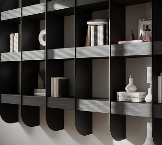 Open Bookshelf Bookcase 3d model