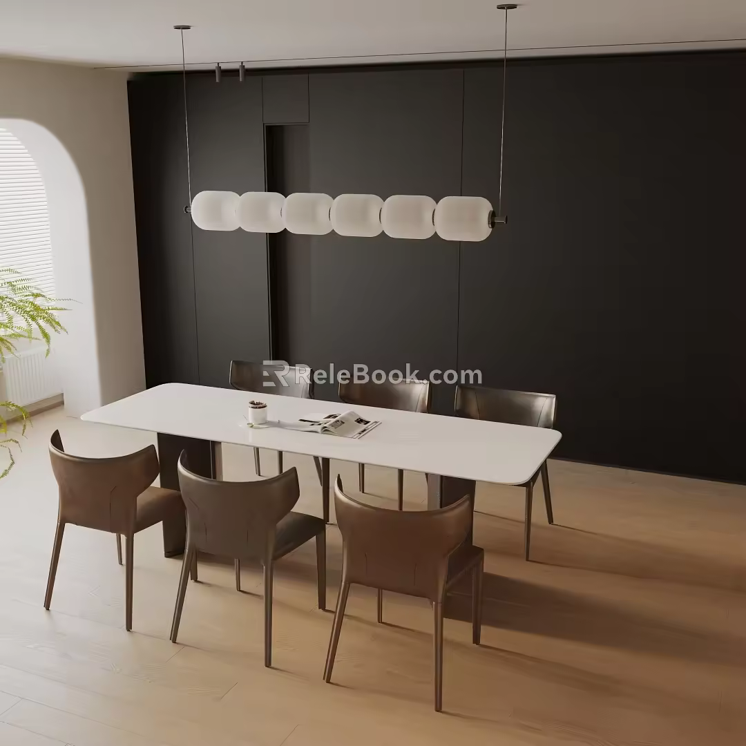 Modern dining table 3d model
