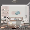 Cozy Modern Kids Room Interior Design With Bed Stuffed Toys Desk Bookshelf And Decorative Rug