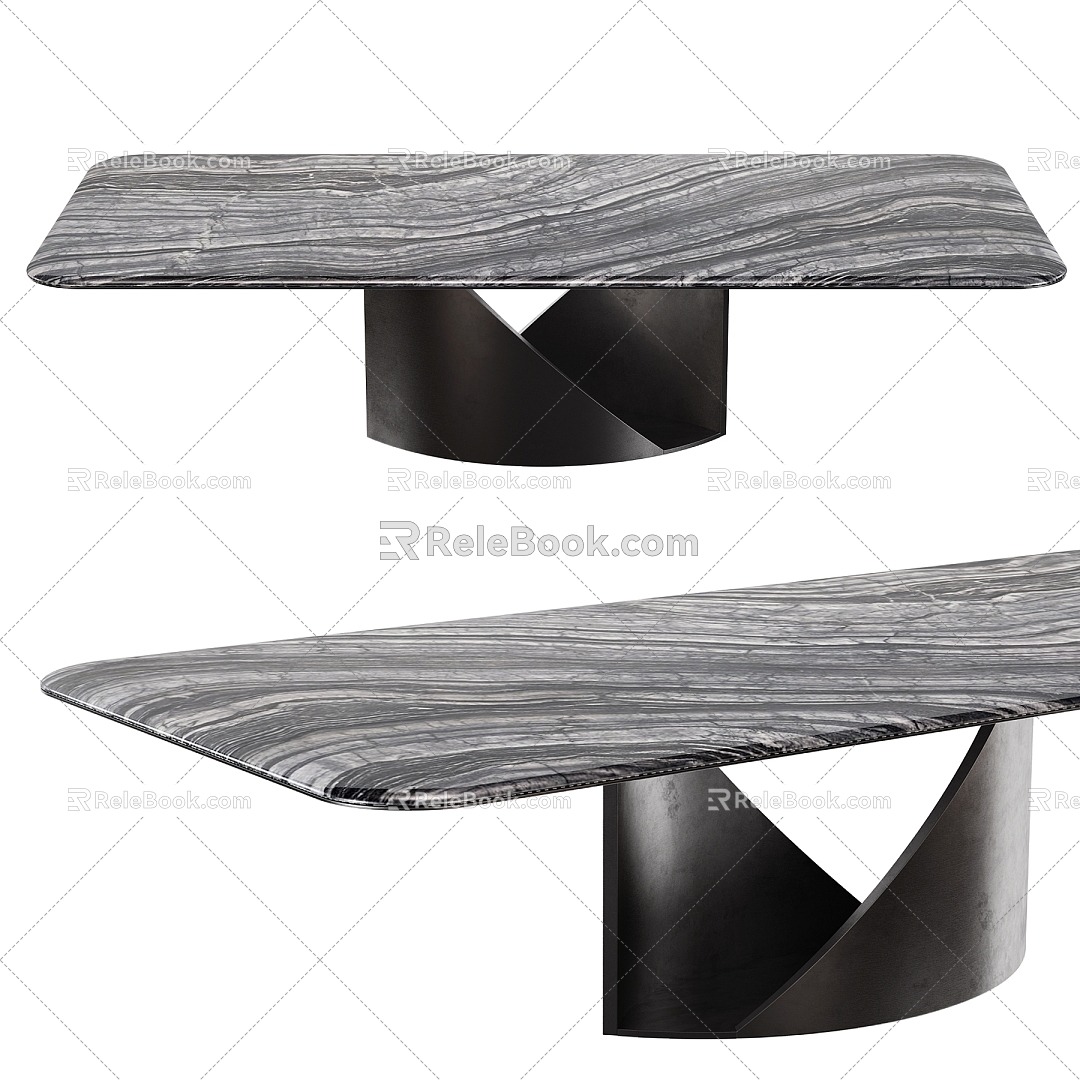 Modern dining table 3d model