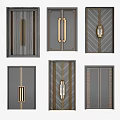 Modern Double Doors Design Collection With Metal Handles And Wood Patterns