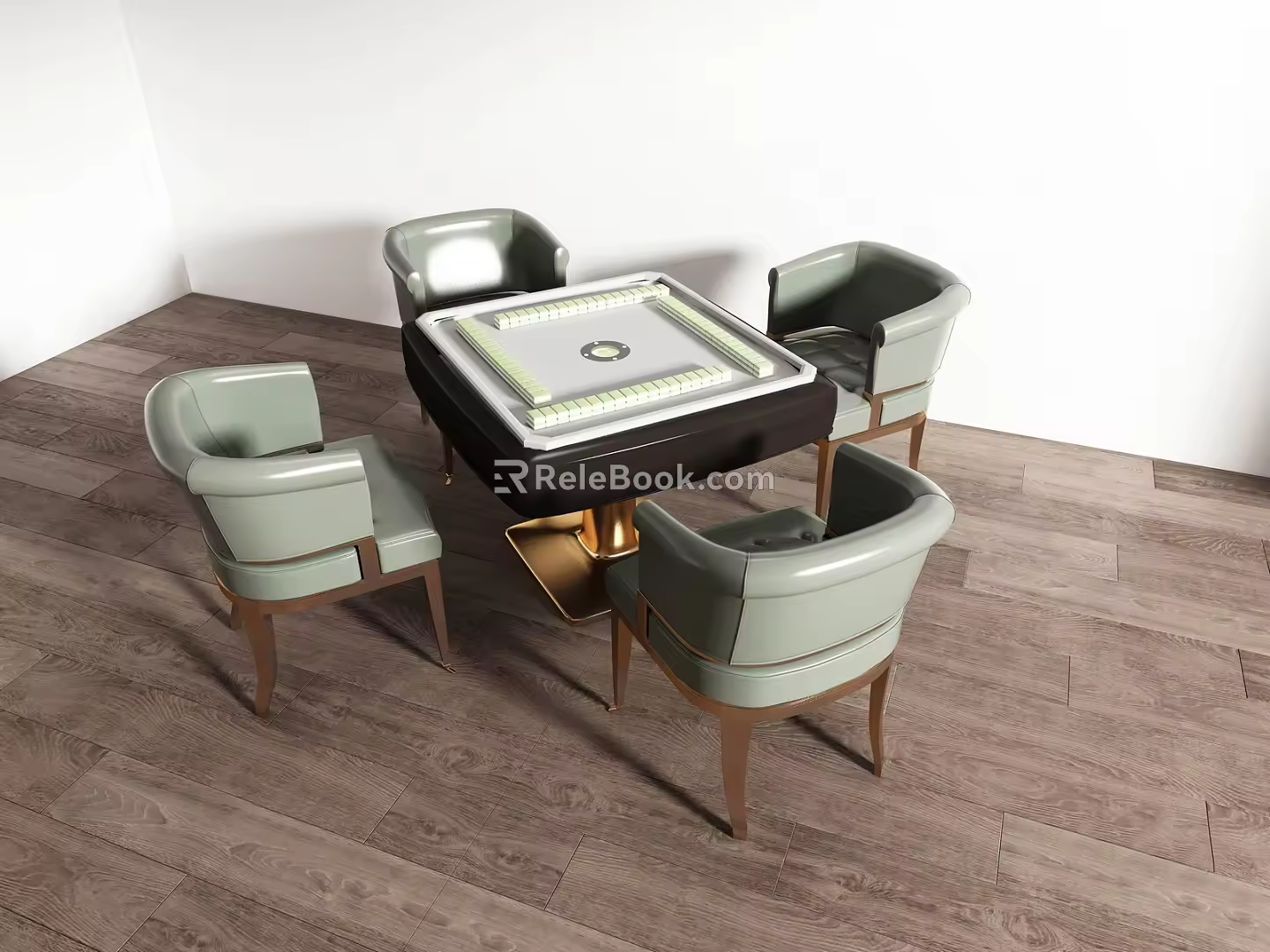 Modern Mahjong Table and Chair Mahjong Table 3d model