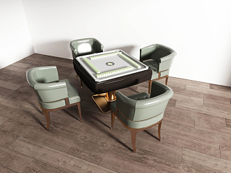 Modern Mahjong Table and Chair Mahjong Table 3d model