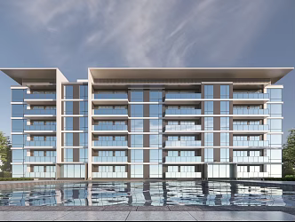 Modern Residential Building Simple Multi-storey Residence 3d model