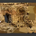 Scenic Rocky Cave Formation With Pathway And Arch