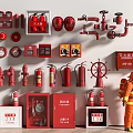 Comprehensive Collection of Fire Fighting Equipment Including Extinguishers Hydrants Helmets and Suits