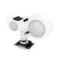 White Building Blocks With Circular Parts Black Base And Spring Structure
