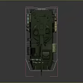 Armored Six Wheeled Military Vehicle With Green Camouflage Turret And Protective Cages