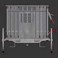 Vintage Prison Wagon With Metal Bars Enclosure Large Spoked Wheels And Metal Roof