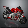 Sleek Racing Motorcycle With Red And White Livery Spirit Logo And Number 7