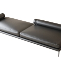 Leather sofa stool bench chaise longue 3d model