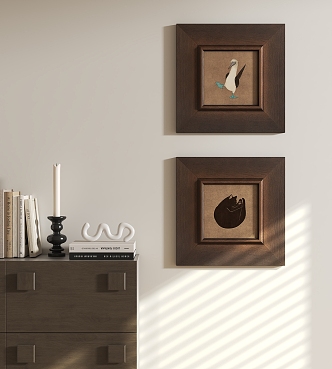 Middle French Hanging Paintings 3d model