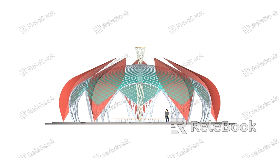 Modern Pavilion Flower Pavilion Landscape model