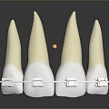 Industrial Equipment With Four Conical Components Metal Base And Orange Positioning Ball