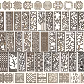 New Chinese Style Hollow Window Hollow Window Lattice Carved Window Pane Lattice Window 3d model
