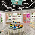 Modern Shopping Mall Store Interior With Shelves Display Areas And Bright Lighting