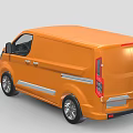 Orange Commercial Van With Modern Exterior Design And Stylish Body Features