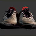 Stylish White Sports Shoes With Blue Stripes Purple Laces And Red Lining For Daily Wear