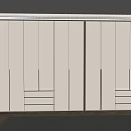 Modern Minimalist White Wardrobe With Sliding Doors And Drawer Storage Design