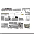 Essential Commercial Kitchen Equipment With Stoves Worktables Shelves Cabinets And Refrigerators
