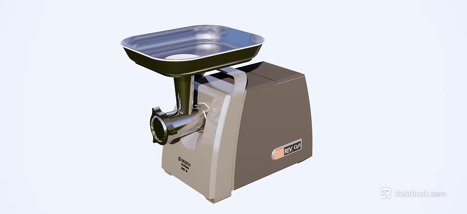 Electric Meat Grinder With Metal Tray And Durable Design For Kitchen Use 3d model 