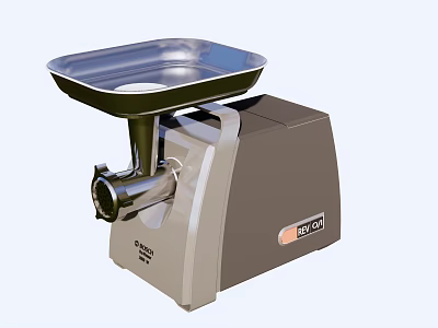 Electric Meat Grinder With Metal Tray And Durable Design For Kitchen Use 3d model