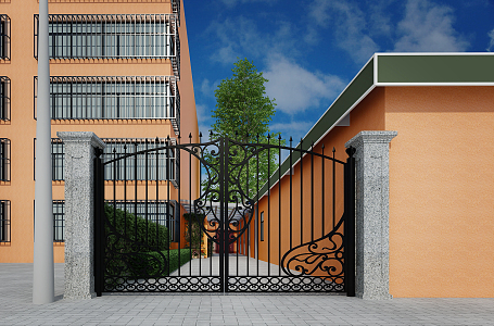 Facade of Jianou Gate Community 3d model