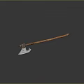Medieval Battle Axe Featuring Metal Blade Wooden Handle And Decorative Details