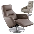 Modern Leather Office Chairs With Swivel Base And Reclining Feature 3d model