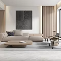 Modern sofa coffee table combination 3d model