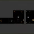 Prestige Black Gold Decorative Boxes With Logo For Luxury Household Supplies Packaging
