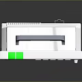 COMOSON White Computer Monitor Featuring Green Indicators Screen Green Line And Control Buttons