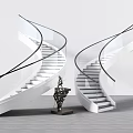 modern revolving staircase 3d model