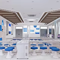 Classroom science and technology sense school computer classroom training room 3d model