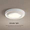 Cream wind ceiling lamp 3d model